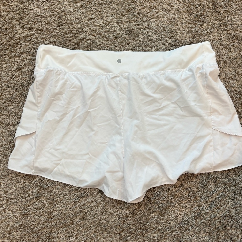 3X White Athletic Skort Shorts Built In Liner Flowy Tennis Active NWOT Plus - Picture 4 of 4